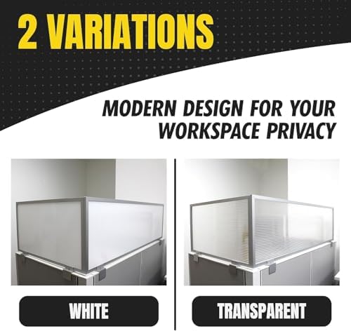 OBEX Screen & Office Panel Extender Polycarbonate Desk Privacy Panel & Divider for Office Cubicle, 24" x 36", Translucent - Image 4