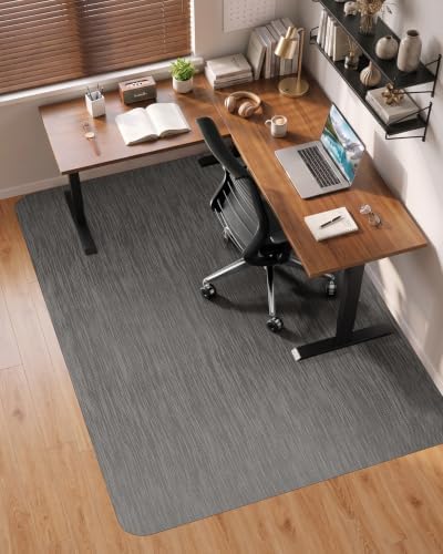 Modkin Extra Large Office Chair Mat for Hardwood Floor, 50" x 63", Grey by Modkin