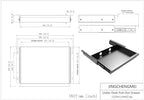 Under Desk Mounted Sliding Pull-out Drawer W 19.2" x D 13.4" - Image 3