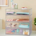 STORi STAX Plastic Stackable Organizer Drawers (Set of 2) Clear | 12.5" Wide | Set Includes Two Open Drawer | Organize Office Desk Accessories & Sort Paper | Made in USA (Pack of 2) - Image 6