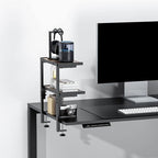 Spacrea Clamp on Desk Shelf, 2 Tier Office Desk Shelves Organizer, Wood Desktop Supplies Storage Rack, Desk Organizers and Accessories (Wood) - Image 6