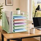 LEKETREE Desk Organizers and Accessories, 5-Tier Paper Letter Tray - Image 2
