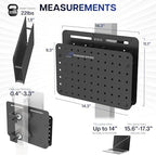VIVO Black Clamp-on 14 x 11 in Desk Leg Laptop Mount Holder, Mount-LHS1 - Image 3