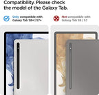 Spigen for Galaxy Tab S8 Plus Case (2022), Galaxy Tab S7 Plus Case (2020), Rugged Armor Pro Protective Tri-Fold Cover and S Pen Holder, 12.4 inch, Black - Image 2