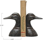 Creative Co-Op Decorative Distressed Cast Metal Duck Head Bookends, Black, Set of 2, 4.25" L x 3" W x 5.75" H (Pack of 4) - Image 2