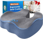 BlissTrends Thick Seat Cushion for Office Chair & Car Seat, XL, Grey&Blue by BlissTrends