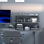 VIVO Black Clamp-on 30 inch 2-Tier Desk Shelf, STAND-SHELF30C - Image 2