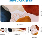 iCasso Table Mat for Workspace, Color Block 35.4"x15.7" Keyboard Mat - Image 2