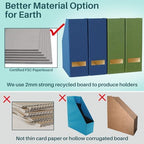 Magazine Holder - File Holder and Desk Organizer, Paperboard Book Organizer and Storage Box for Documents, Magazine Holder Rack for Classroom, Home, and Office (Leaf Green, 4-Pack) - Image 5