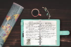 PU Leather Personal Notebook Planner with 80 Pages Loose-Leaf Papers 6 Holes Ring Binder Pen Holder Magnetic Buckle (Black Faux Crocodile Texture, A6 Mini) - Image 6