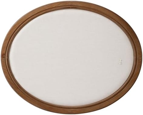 SOFE Oval Framed Linen Bulletin Board, Unique Fabric Pin Boards 21x17 - Image 4