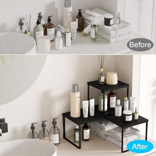 Golener Countertop Shelf, Kitchen Counter Organizer, Adjustable, Stackable - Image 5