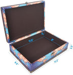 DreamsEden Decorative Wooden Storage Box with Vintage World Map Design - Image 4