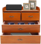 Desk drawer organizer, wooden desk organizer, countertop drawers, 4 drawer storage organizers, office organization and storage, for Home Office Bedroom - Image 6