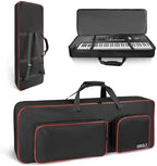 ORKELS 61-Key Keyboard Case, 10mm Padded Electric Piano Gig Bag with Shoulder Straps, Handles & 2 Accessories Pocket by ORKELS