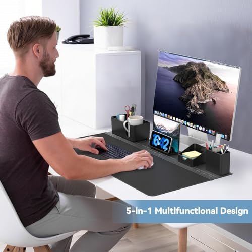 KDD Mouse Pad - Desk Mat with Phone Holder - Gaming Mousepad with Ultra-Smooth Surface, Non-Slip Base - Keyboard Mat for Home Office Gamer Accessories - Image 3
