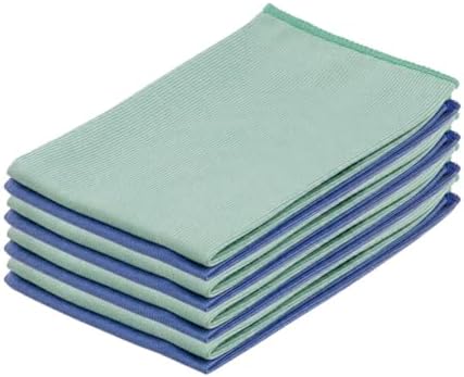 Superio Microfiber Window Cleaning Cloth, Mirror & Glass Miracle Cloth Lint & Streak Free, Washable, Large Eco-Friendly for Cars, Tv Screens, Glasses, Cleans with Plain Water (14x16), 8 Pack by Superio