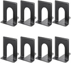 MaxGear 8.5 in Extra Large Heavy Duty Book Ends, Black Metal Bookends by MaxGear