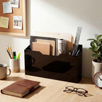 Feifeiya 1 Pcs Black Acrylic File Holder Wall Mount, 14"x8.3"x2.4" - Image 5