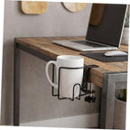 PRETYZOOM Large Desk Cup Holder Clamp Iron Material, Easy Installation Without Drilling with Anti-Spill Design 500ml Capacity Beverage Holder for Desks and Office Use - Image 7