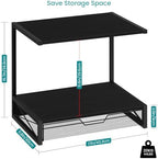 ELITEROO 2-Tier Printer Shelf with Drawers, Wooden Desk Shelf for Printer - Image 5