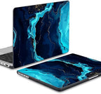 DONGKE Compatible with MacBook Pro 16 Inch Case (2026-2021 Release, M5 M4 M3 M2 M1 Pro/Max Chip), Plastic Hard Shell Cover with Keyboard Cover & Screen Protector for MacBook Pro 16", Blue Marble - Image 6