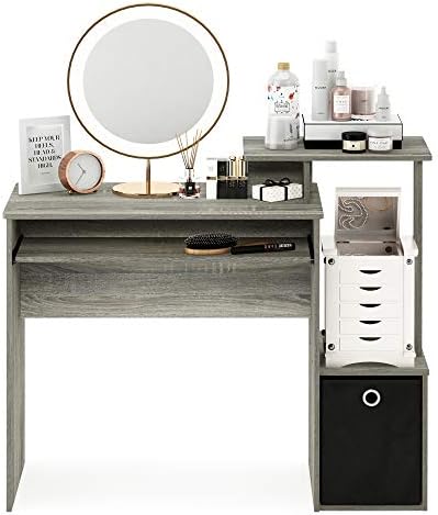Furinno Econ Multipurpose Home Office Computer Writing Desk, French Oak Grey - Image 6