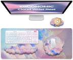 Premium Quality Cloud Wrist Rest Keyboard, Mouse Pad, Wrist Rest Pad, Wrist Rest for Computer Keyboard, Cloud Drink Coaster and Mouse Pad - Image 2