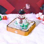 3D Memo Pad Time Piece Calendar 2027, 3D Tear-Off Art Desk Calendar 2027, Creative 3D Memo Pad Paper Art Tree House DIY Paper Carving Decoration (Christmas Snowman) - Image 3