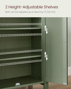 VASAGLE Bathroom Floor Storage Cabinet, 2 Adjustable Shelves, Forest Green - Image 5