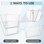 Gawerk Single Pocke Wall Mount File Holder Organizer (Clear, 8 Pack) - Image 5