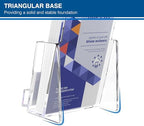 Brochure Holder 4x9 Inch Acrylic Literature Holders Clear Flyer Display Stand with Business Card Slot Pamphlet Holder Multi Purpose Organizer for Office, Lobby, Hotels, Trade Shows, 4 Pack - Image 5