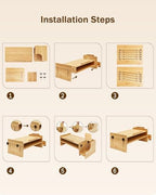 MyPlace Bamboo Monitor Stand Riser with Adjustable Height and Angle - Image 7