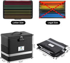 Fireproof File Box with Lock, 5200℉ Document Organizer, Black - Image 4