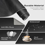 MONOMI Large Desk Mat 47.2" x 23.6",Leather Desk mat,Desk matt for Desktop,Large Mouse Pad,Office Desk mat,Waterproof Desk Blotter pad for Office&Home(Black) - Image 3