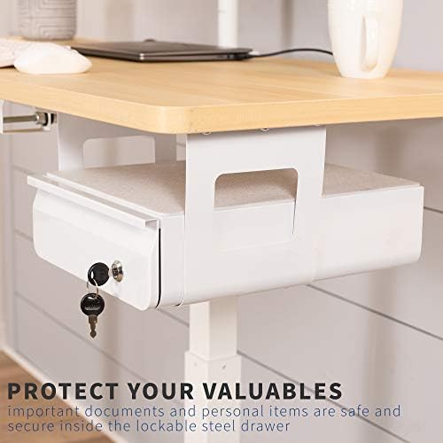 VIVO White 12 x 14 inch Under Desk Drawer, DESK-AC03L-W - Image 6