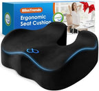 BlissTrends Memory Foam Seat Cushion for Office Chair & Car Seat, Black by BlissTrends