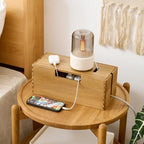 Oak Wood Cable Management Box - Large Cord Hider & Organizer with Magnetic Lid for Desk & Floor Cables in Home Office, Living Room, Bedroom (Natural) - Image 6