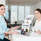 MaxGear Acrylic Brochure Holder 6 x 9 Inch, 4 Tier, 4 Pack - Image 5