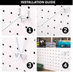 Pack of 200 Heavy Duty Pegboard Hooks – 10 Inches Metal Peg Board Shelving Hook – White Pegboard Display Hooks for Garage Storage & Retail Store Fixtures - Image 5