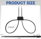 Wonderjune 60 Pcs 27.5 Inches Zip Tie Handcuff Heavy Duty 250 Lbs, Black - Image 2