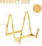 Kenning 12 Pieces Gold Plate Stand Easel Display, 12 Pieces, 3 Inch - Image 2