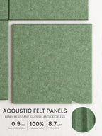 Bumusty 48" x 36" Large Cork Board Alternative, Moss Green - Image 3