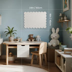 Scalloped Bulletin Board 24x18 inches, Decorative Felt Pin Board for Wall - Image 4