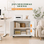 23.6"H Locking Printer Cabinet with Storage & Adjustable Shelf - Image 4