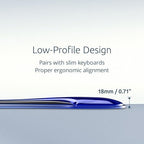 Kensington Slim Duo Gel Wrist Rest for Low Profile Keyboard, Wrist Pad for Keyboard, Ergonomic Wrist Pad for Computer, Non-Skid Computer Pad with Wrist Support, Blue K62441WW, 19" x 3.7"x 0.7” - Image 2