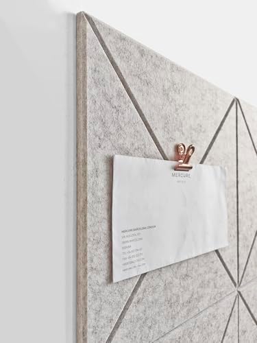 Cork Board 24 x36 Alternative - 6 Pack Felt Wall Tiles with Safe Removable Adhesive Tabs, Cork Boards for Walls Cork Board for Home Office Pin Board Tack Board - Barista - Image 4