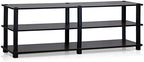 Furinno Turn-S-Tube Toolless 3-Tier TV Stand, Dark Cherry by Furinno-FitsYourSpaceFitsYourBudget
