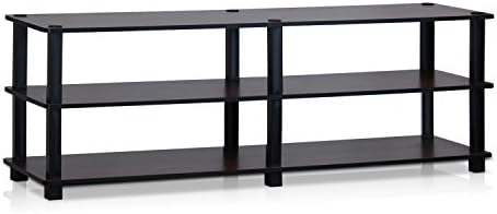 Furinno Turn-S-Tube Toolless 3-Tier TV Stand, Dark Cherry by Furinno-FitsYourSpaceFitsYourBudget