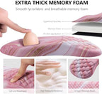 Mouse Pad Wrist Support, Laokiiy 2 in1 Keyboard Wrist Rest+ Ergonomic Mouse Pad, Non-Slip Wrist Rest for Computer Keyboard, Made Easy Typing & Relieve Wrist Pain(Rose Gold Pink Marble) - Image 3